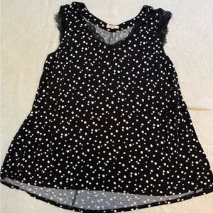 Maurice's Black Polka Dot Sleeveless Top Women Plus Size 1